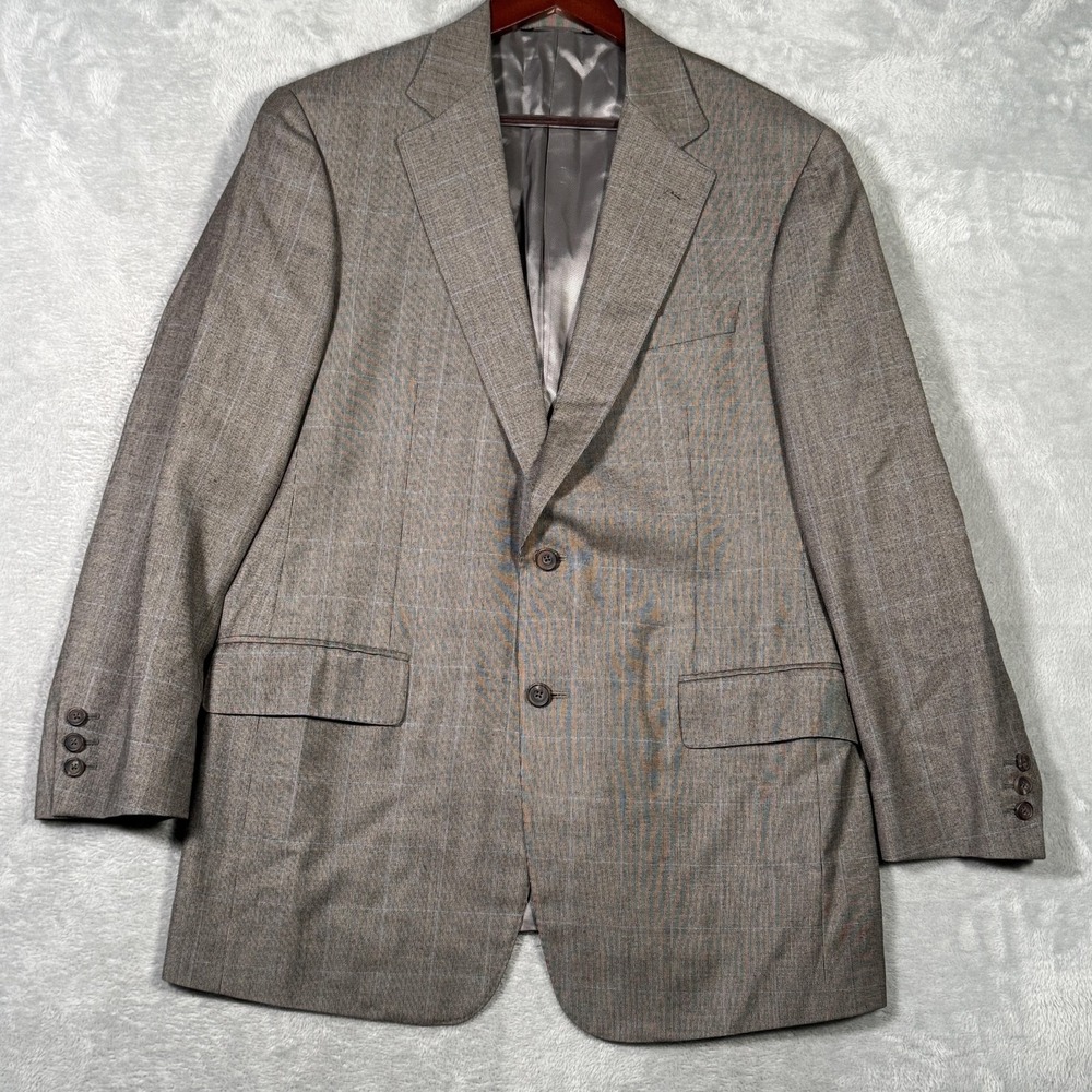 Samuelsohn Blazer Mens‎ 41 Semi-Long Gray Wool Cashmere Sport Coat Beecroft Bull